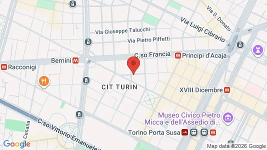 Apartments for rent i Turin - kort over placeringen