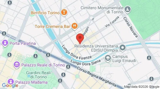 Apartments for rent i Turin - kort over placeringen