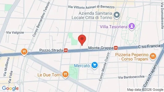 Apartments for rent i Turin - kort over placeringen