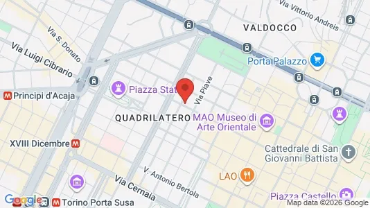 Apartments for rent i Turin - kort over placeringen