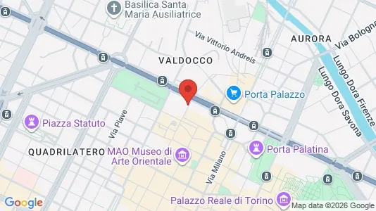 Apartments for rent i Turin - kort over placeringen