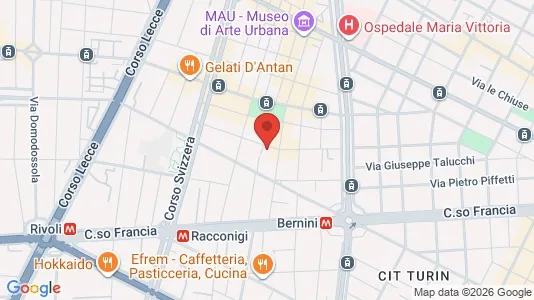 Apartments for rent i Turin - kort over placeringen