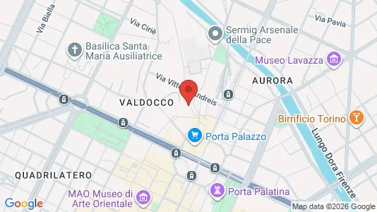 Apartments for rent i Turin - kort over placeringen