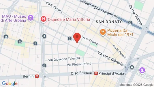 Apartments for rent i Turin - kort over placeringen
