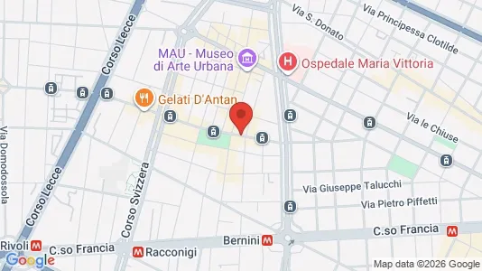 Apartments for rent i Turin - kort over placeringen