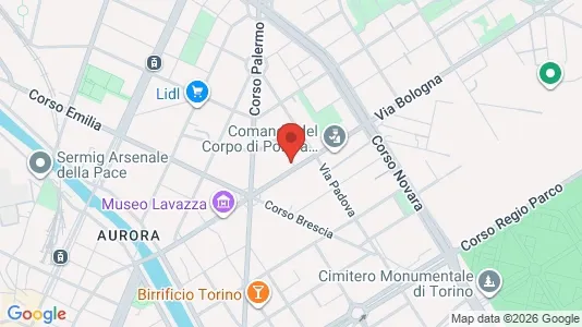 Apartments for rent i Turin - kort over placeringen