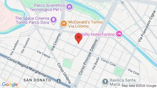 Apartments for rent i Turin - kort over placeringen