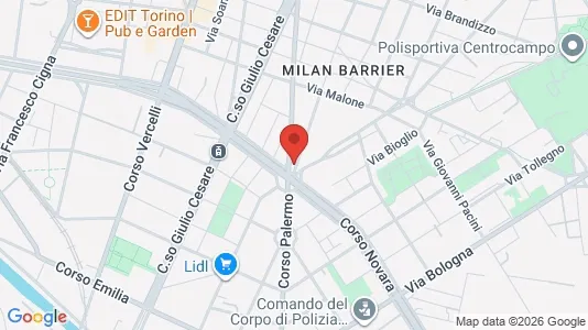 Rooms for rent i Turin - kort over placeringen