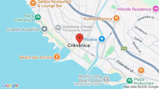 Apartments for rent i Crikvenica - kort over placeringen