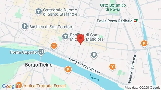 Apartments for rent i Pavia - kort over placeringen