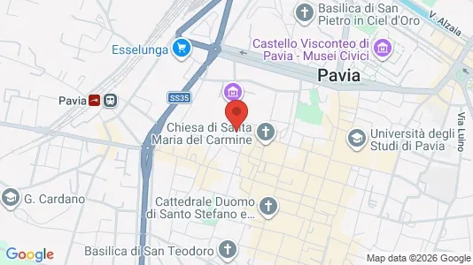 Rooms for rent i Pavia - kort over placeringen