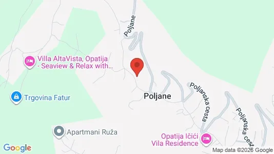 Apartments for rent i Opatija - kort over placeringen