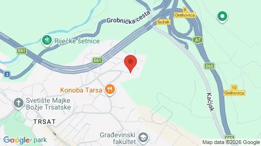 Apartments for rent i Rijeka - kort over placeringen