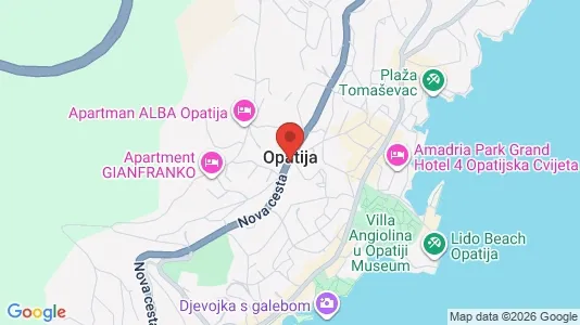 Apartments for rent i Opatija - kort over placeringen
