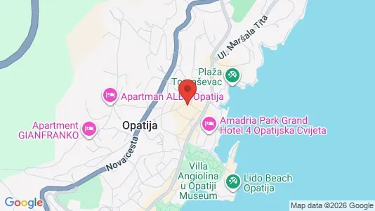 Apartments for rent i Opatija - kort over placeringen