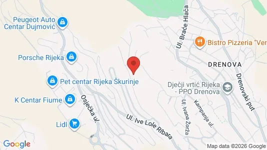 Apartments for rent i Rijeka - kort over placeringen