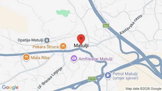 Apartments for rent i Matulji - kort over placeringen