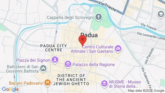 Apartments for rent i Padua - kort over placeringen