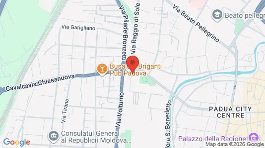 Apartments for rent i Padua - kort over placeringen