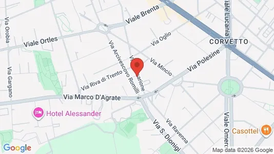 Apartments for rent i Milano Zona 5 - Vigentino, Chiaravalle, Gratosoglio - kort over placeringen
