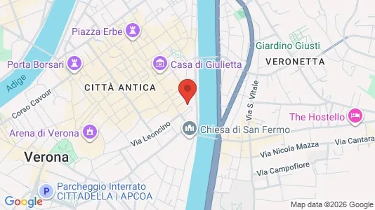Apartments for rent i Verona - kort over placeringen