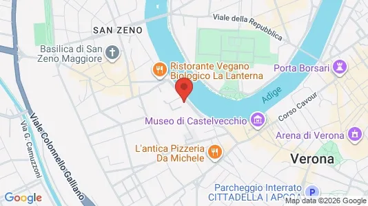 Apartments for rent i Verona - kort over placeringen