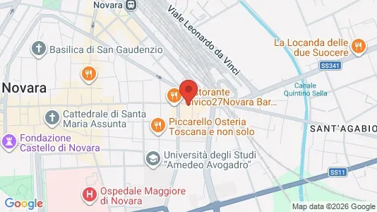 Rooms for rent i Novara - kort over placeringen