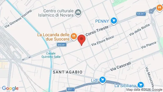 Apartments for rent i Novara - kort over placeringen
