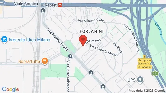 Rooms for rent i Milano Zona 4 - Vittoria, Forlanini - kort over placeringen