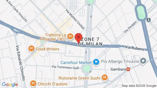 Apartments for rent i Milano Zona 7 - Baggio, De Angeli, San Siro - kort over placeringen