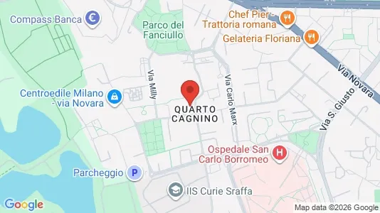 Apartments for rent i Milano Zona 7 - Baggio, De Angeli, San Siro - kort over placeringen