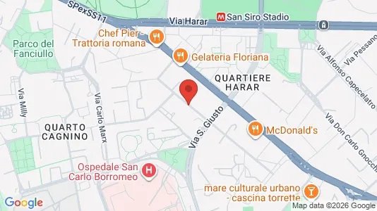 Apartments for rent i Milano Zona 7 - Baggio, De Angeli, San Siro - kort over placeringen
