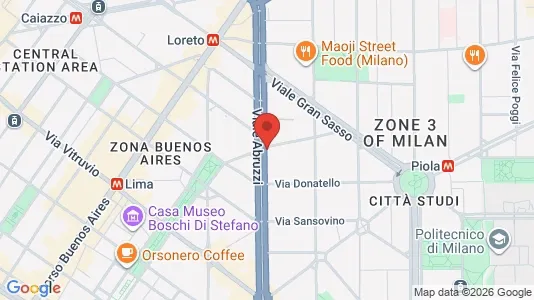 Rooms for rent i Milano Zona 3 - Porta Venezia, Città Studi, Lambrate - kort over placeringen