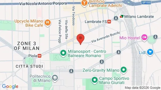 Apartments for rent i Milano Zona 3 - Porta Venezia, Città Studi, Lambrate - kort over placeringen