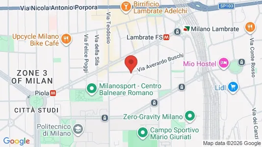 Apartments for rent i Milano Zona 3 - Porta Venezia, Città Studi, Lambrate - kort over placeringen