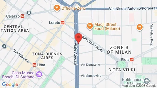 Rooms for rent i Milano Zona 3 - Porta Venezia, Città Studi, Lambrate - kort over placeringen