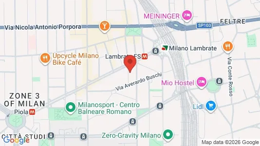 Apartments for rent i Milano Zona 3 - Porta Venezia, Città Studi, Lambrate - kort over placeringen
