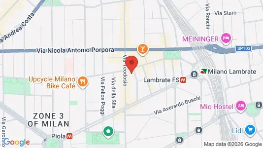 Apartments for rent i Milano Zona 3 - Porta Venezia, Città Studi, Lambrate - kort over placeringen