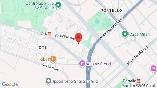 Apartments for rent i Milano Zona 7 - Baggio, De Angeli, San Siro - kort over placeringen