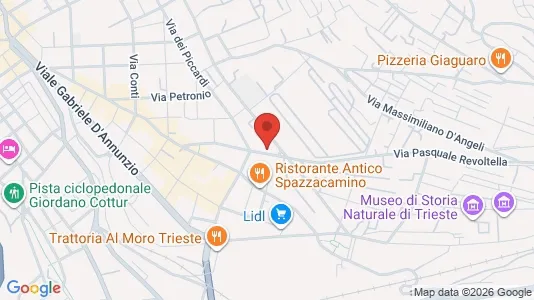 Apartments for rent i Trieste - kort over placeringen