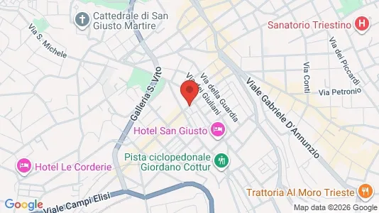 Apartments for rent i Trieste - kort over placeringen