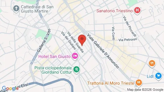 Apartments for rent i Trieste - kort over placeringen
