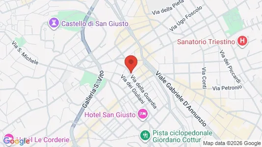 Apartments for rent i Trieste - kort over placeringen