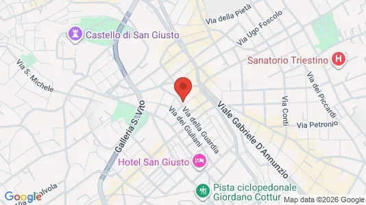 Apartments for rent i Trieste - kort over placeringen