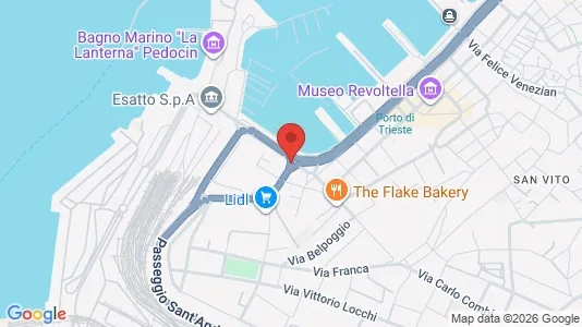 Apartments for rent i Trieste - kort over placeringen