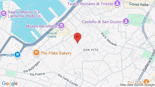 Apartments for rent i Trieste - kort over placeringen
