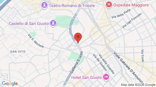 Apartments for rent i Trieste - kort over placeringen