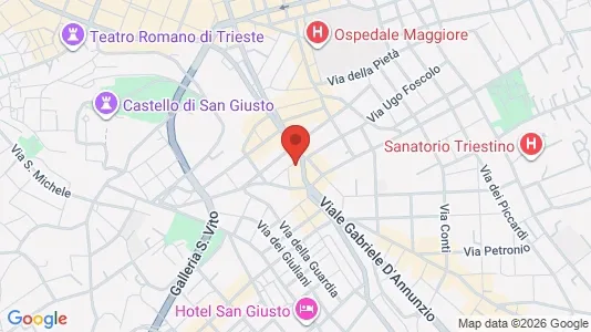 Apartments for rent i Trieste - kort over placeringen