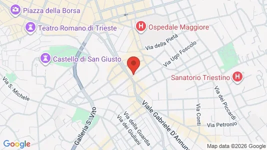 Rooms for rent i Trieste - kort over placeringen