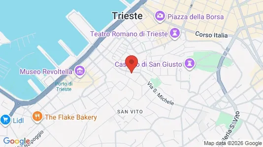 Apartments for rent i Trieste - kort over placeringen